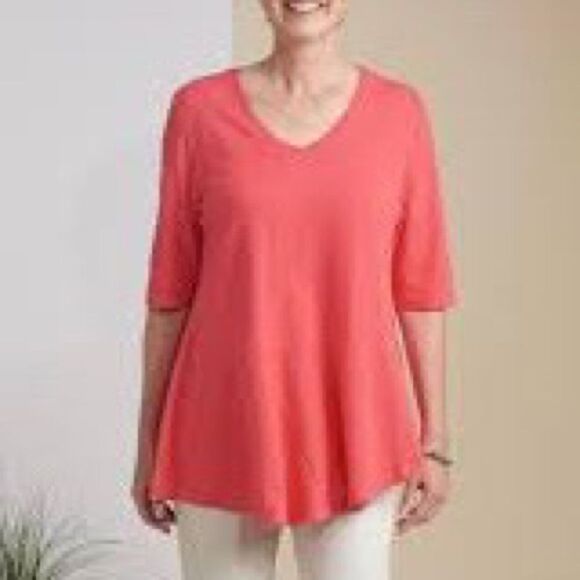 NWT Habitat H27508 Tunic Cotton V Neck Pullover Caribbean Sz M/L - Picture 5 of 5